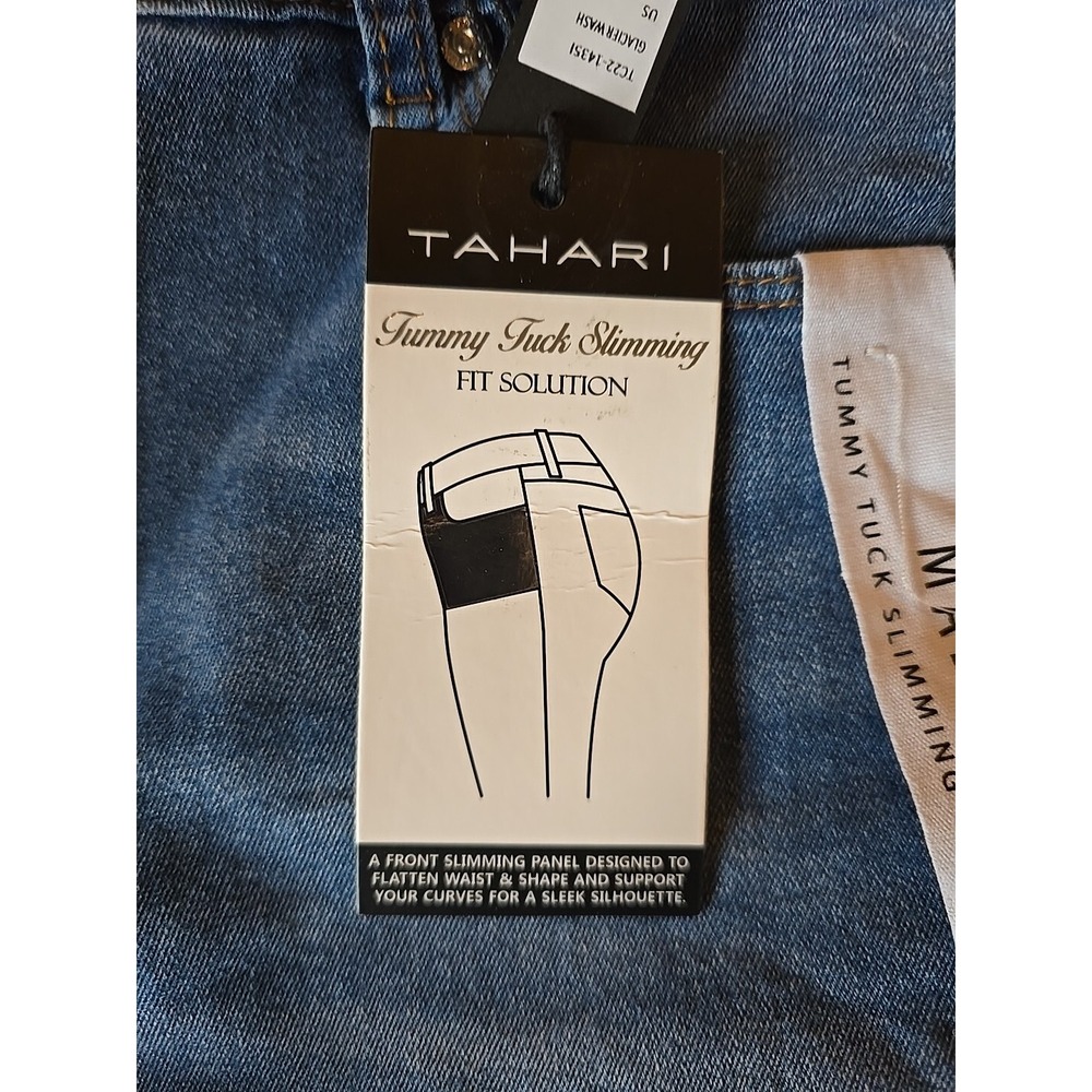 Tahari Women's Maeve Fit Solution Miniboot Medium Wash Size 8‎ RUNS SMALL - Picture 4 of 16